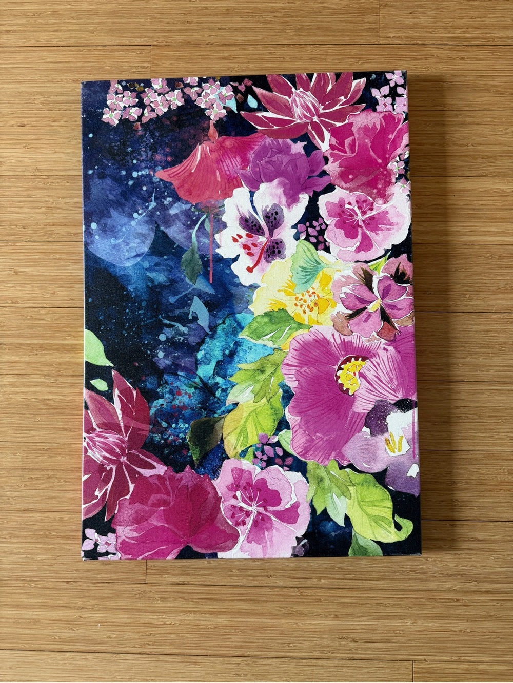 Colorful floral wall art
